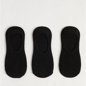 🆕️  BLACK 3 PACK NO SHOW SOCKS SIZE 7-9